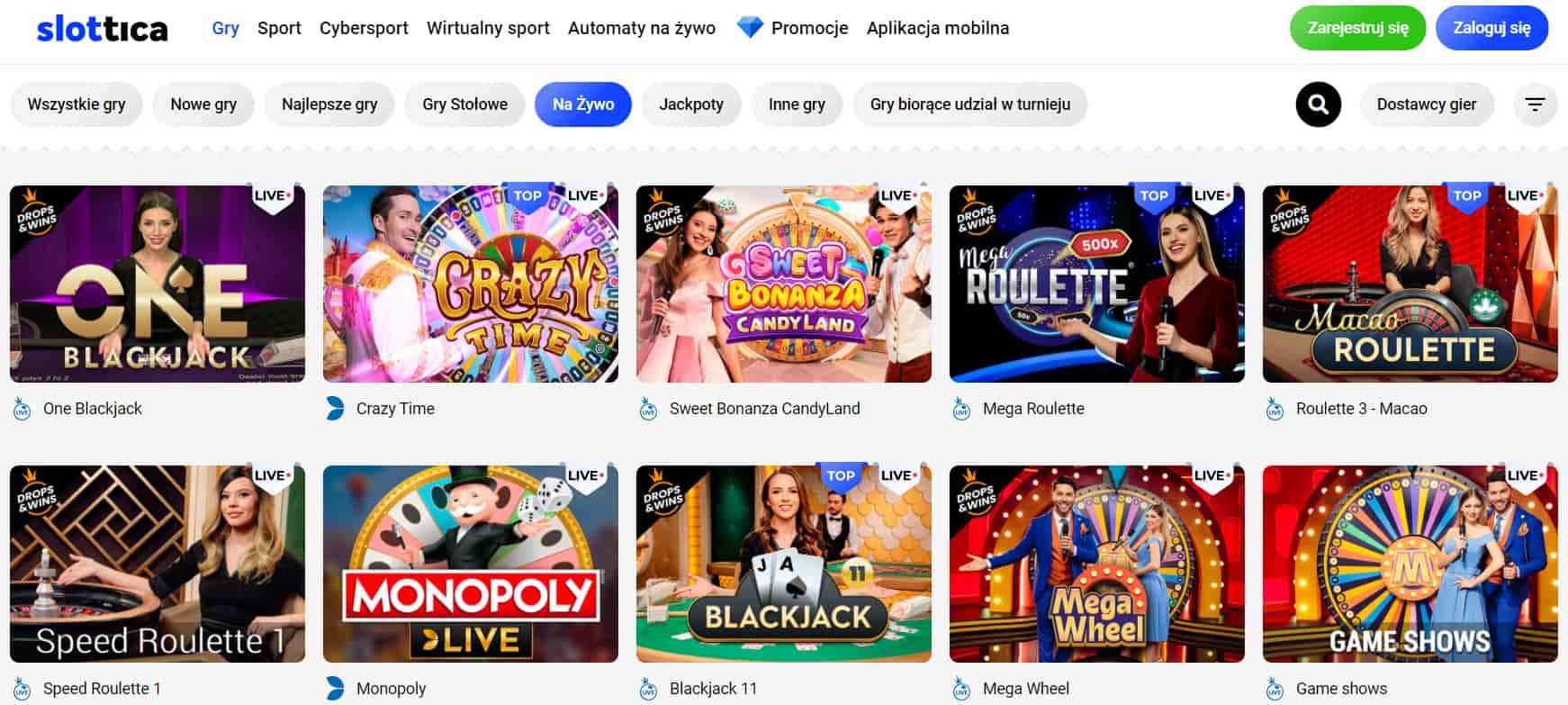 Slottica Casino Na żywo