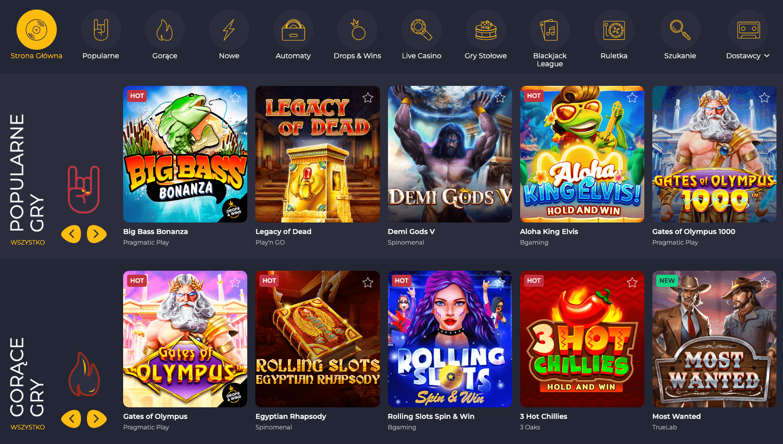 Rolling Slots Casino slot machines