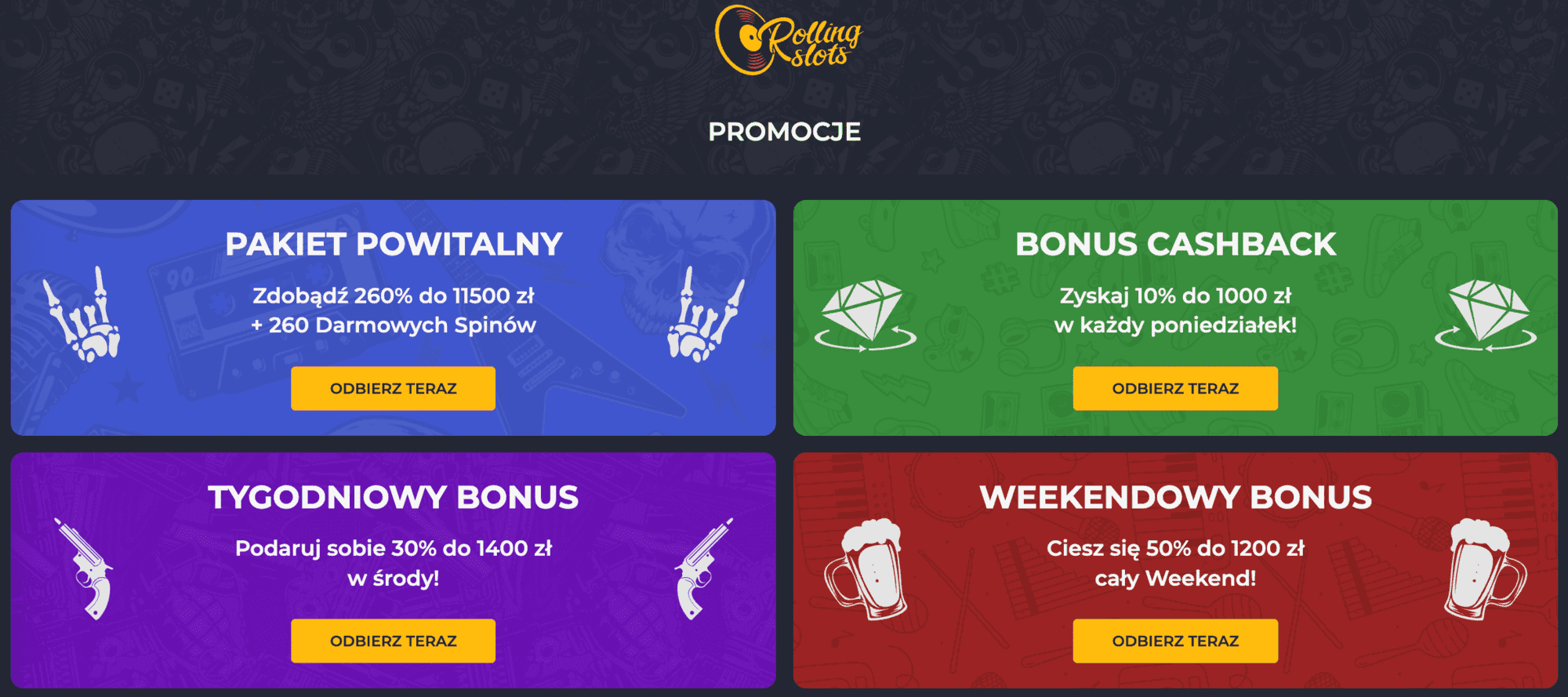 Rolling Slots Casino bonuses