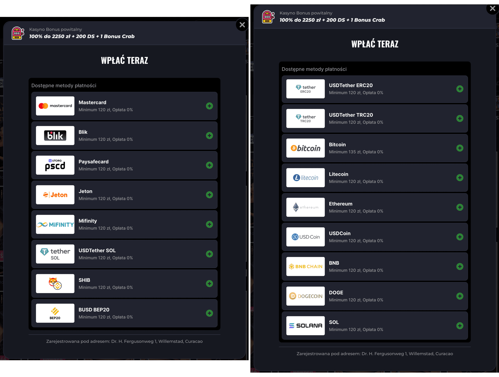 Lunubet Casino deposit methods