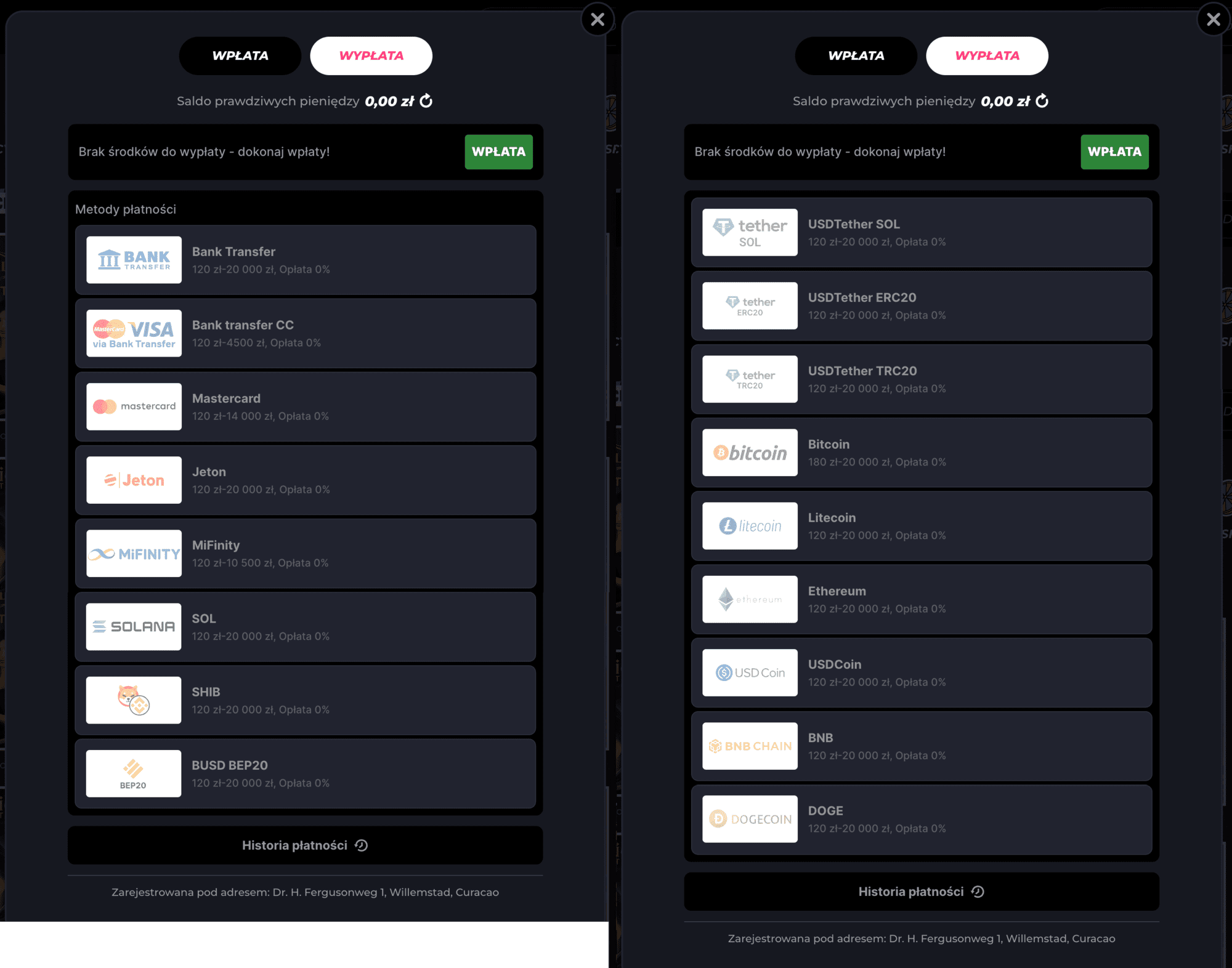 Withdrawing money from Lunubet