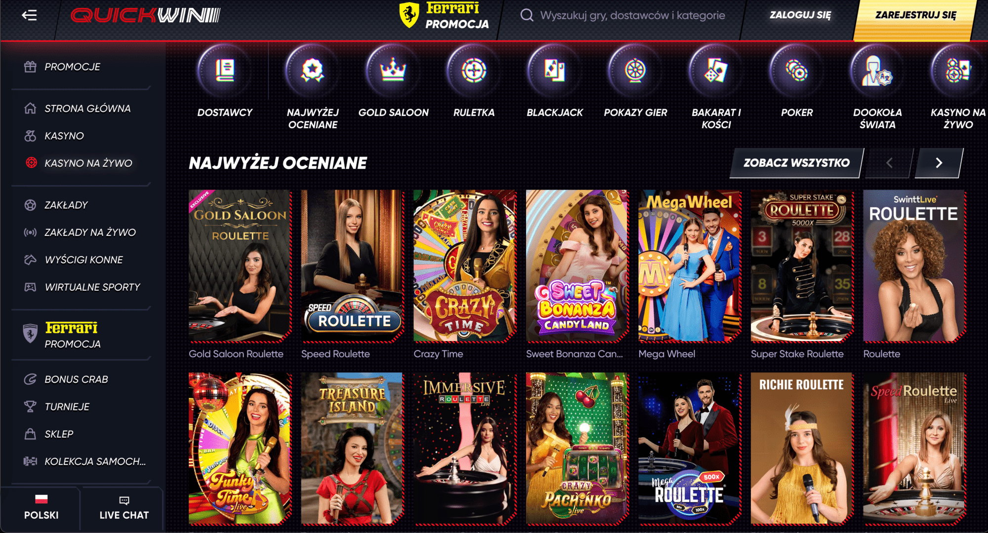 Quickwin live casino