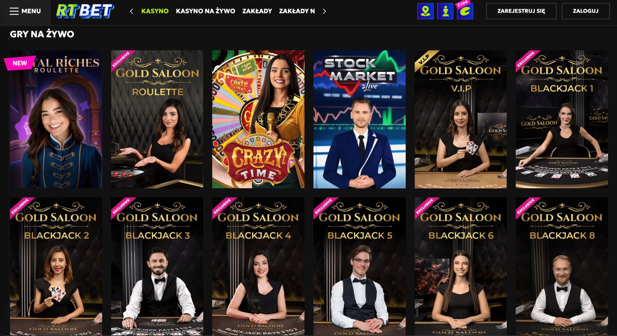 RTBet live casino